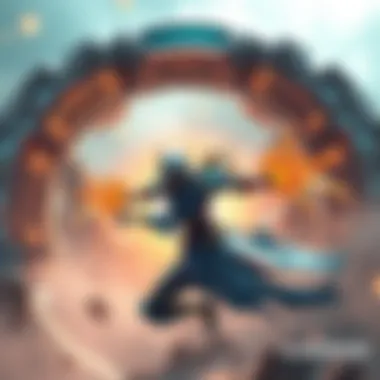A Warframe character using abilities in a serene environment, showcasing balance and duty without chaos, focusing on maintaining peace rather than destruction.