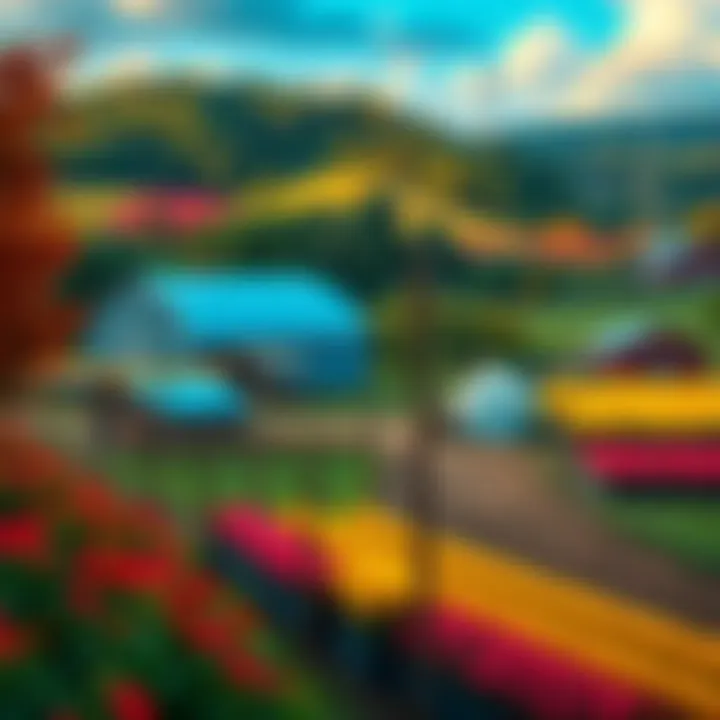 A view of Normal Farm showing its vibrant fields and unique attractions that draw visitors in 2025.