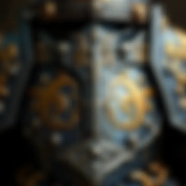 A close-up view of Norse Saga armor featuring intricate golden designs with a warrior background.