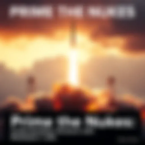 A North Korean missile being launched against a cloudy sky, symbolizing rising geopolitical tensions