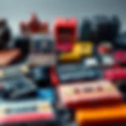A collection of vintage objects and trends, including cassette tapes, old toys, and retro fashion pieces, representing forgotten cultural icons.