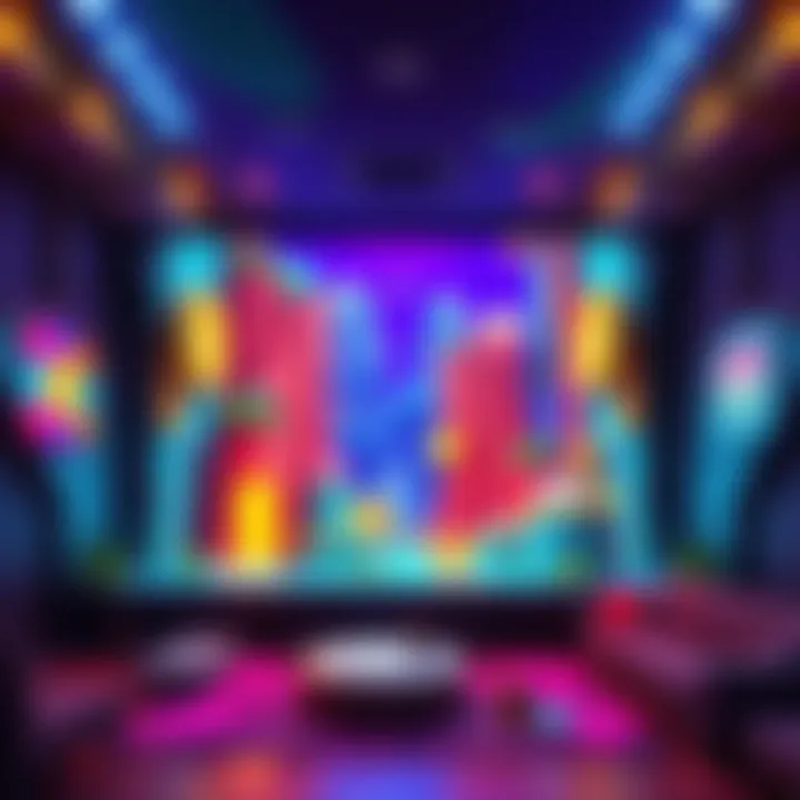 A vibrant screen design inspired by classic video game levels, featuring colorful graphics and elements reminiscent of Crash Bandicoot.