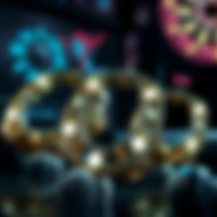 A close-up view of the Nothing Manacles glowing in a dark environment, showcasing their unique design and features.