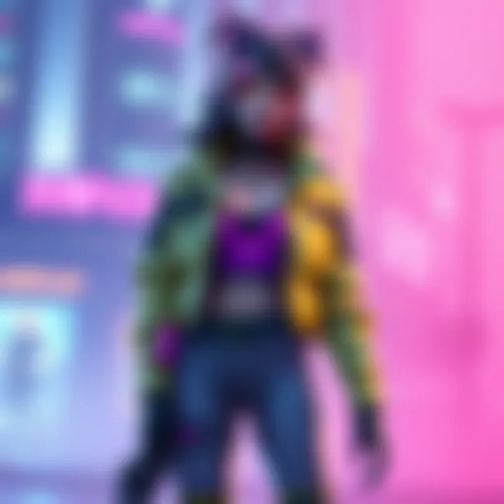 Nova stands confidently in a vibrant, stylish outfit, showcasing her unique fashion and gaming skills.