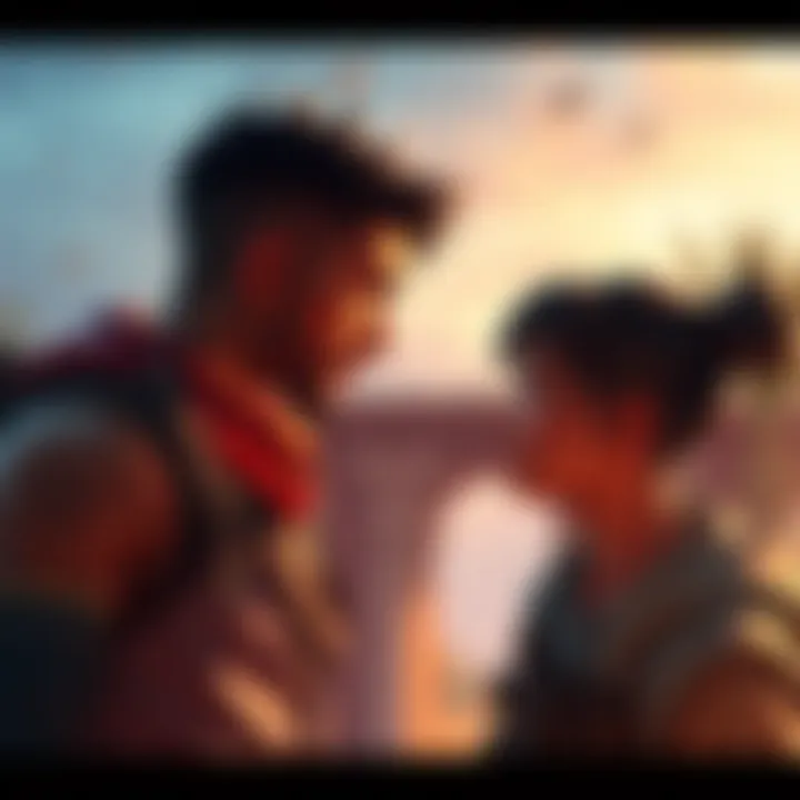 A non-playable character in a heartfelt moment, showcasing a connection with the player in the game