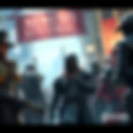 A gaming scene showing a character engaging with various non-playable characters, showcasing dynamic relationships in an open-world RPG.