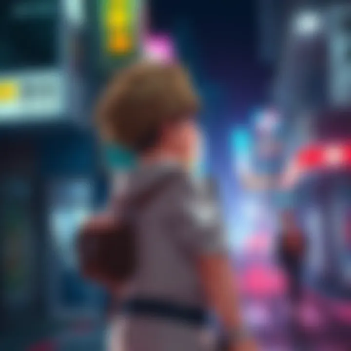 A video game character backing away with a confused expression, illustrating odd NPC behavior.