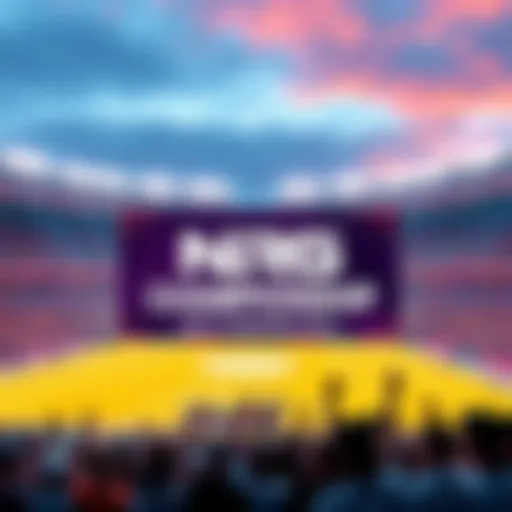 NRG's RLCS 2025 World Championship banner proudly displayed at Champions Field, celebrating their esports victory. Fans are cheering in the background.