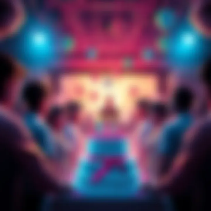 Celebration for Null Sector Leader's Birthday People gathering to celebrate the birthday of the leader of Null Sector with cake and decorations