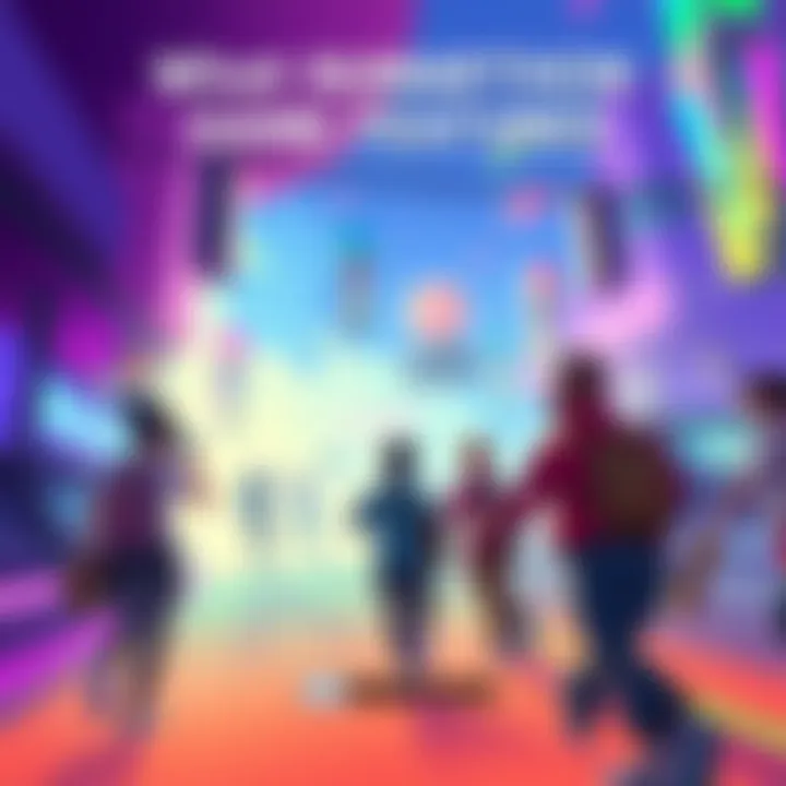 NuMarathon Game Features Colorful scene showcasing NuMarathon's vibrant art style with players enjoying immersive gameplay