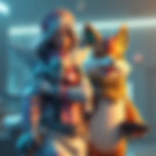 A fan art mashup showing Nurse Joy dressed as Mercy alongside Snorlax styled like Ana, blending elements from Pokemon and Overwatch.