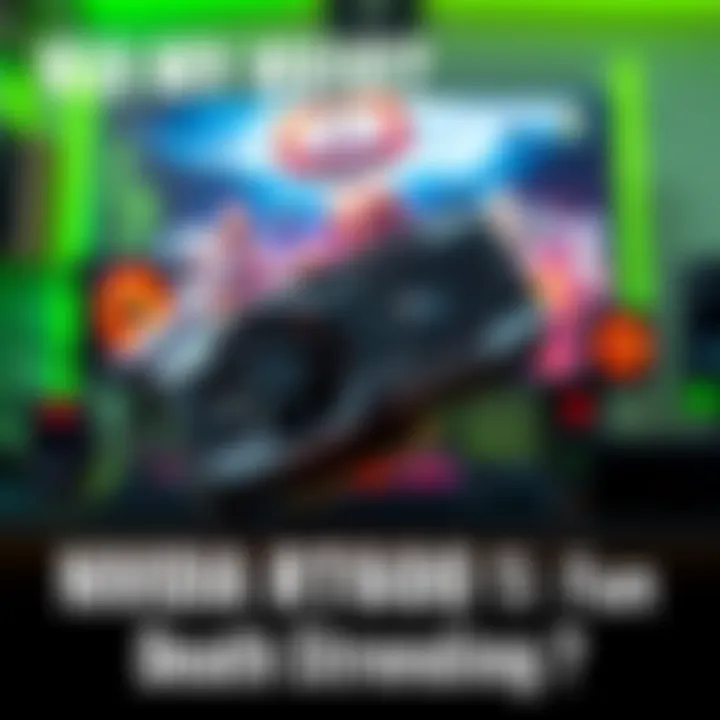 Close-up of NVIDIA RTX 4060 Ti graphics card with gaming setup in the background