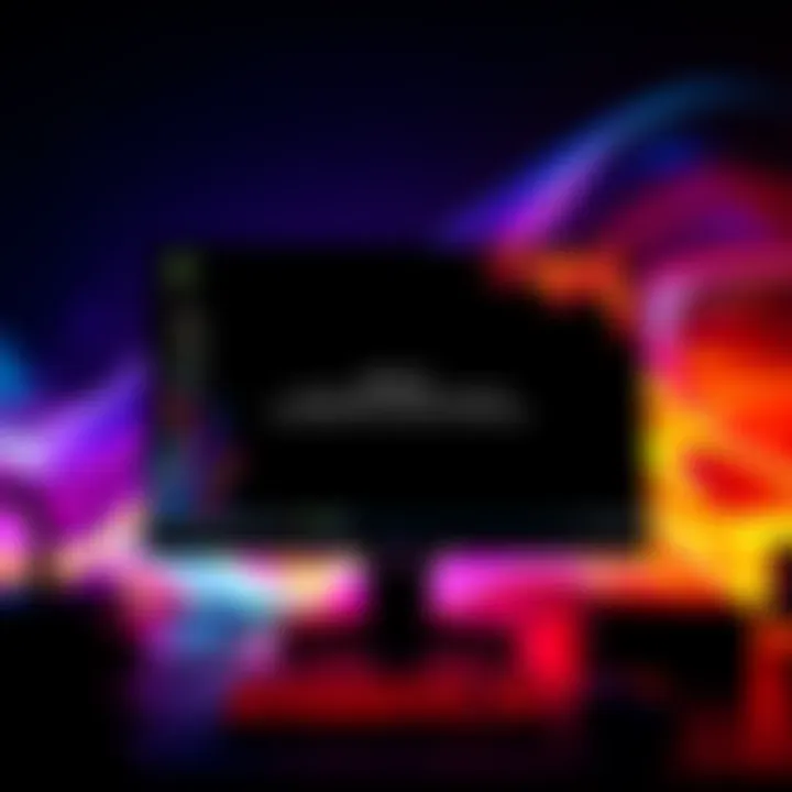 A computer screen displaying the new NVIDIA app with a black screen error overlay due to driver issues