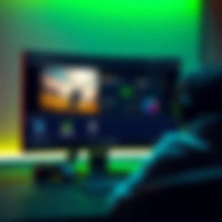 A gamer enabling DLSS 4.5 on their computer screen, showcasing enhanced graphics and performance settings in a popular video game.