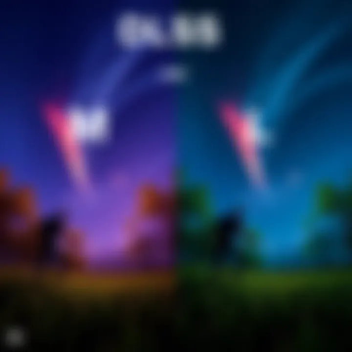 A side-by-side comparison of Nvidia DLSS 4.5 M and L presets showcasing gaming visuals with improved image quality and details.