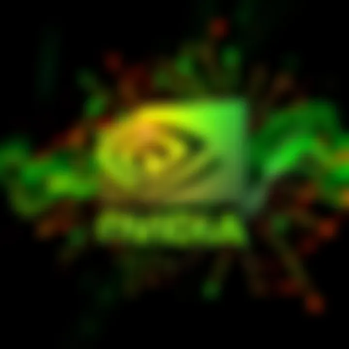 Nvidia logo displayed with gaming graphics elements, symbolizing the company's shift away from gaming GPUs