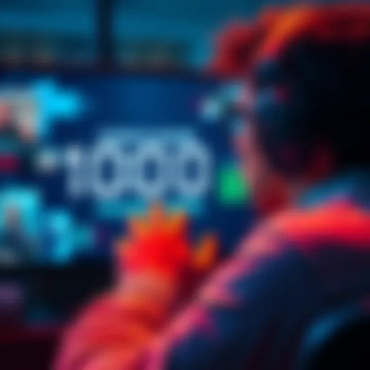 A gamer looking at a screen showing a countdown timer for gameplay hours on Nvidia GeForce Now.