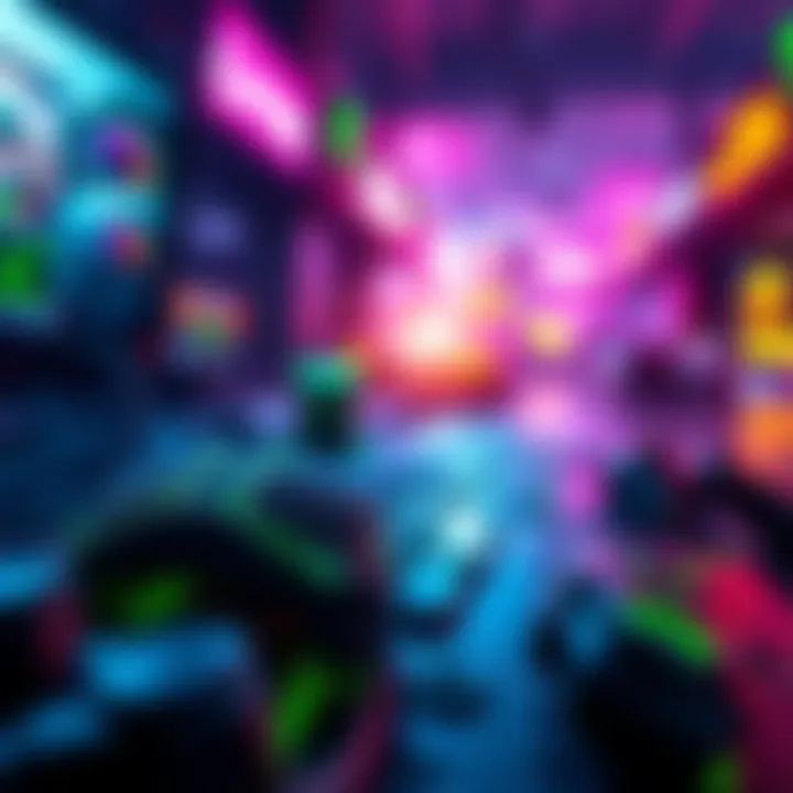 A graphical representation showing Nvidia's technology generating game textures, with a vibrant game scene background.