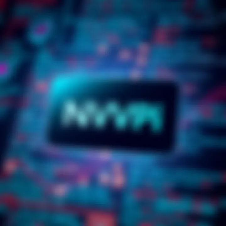 A digital graphic showing the logo for NVPI v5.0 with a background of software code and update icons