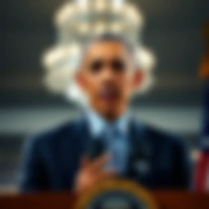 Former President Obama addressing the media on key national issues in 2026