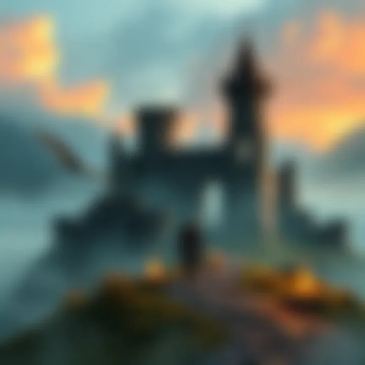 Cover image showing a fantasy landscape from The Elder Scrolls 4: Oblivion, highlighting a character standing in front of a ruined castle with magical elements around.