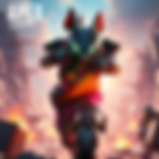 A vibrant Octane character from Apex Legends, known for his speed and agility, engages in intense gameplay with a scenic battle background.