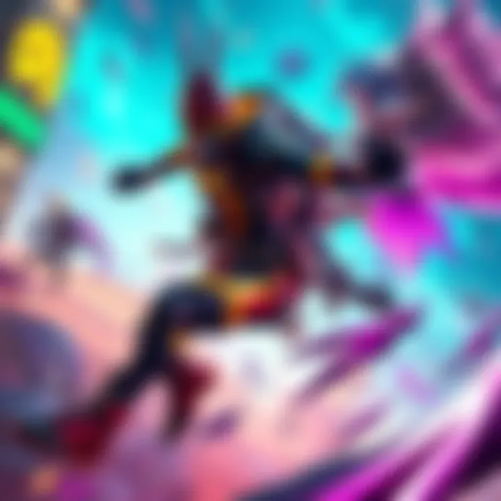 Octane and Valkyrie in action An Octane character performs a speed boost while a Valkyrie character takes flight in a vibrant gaming environment.