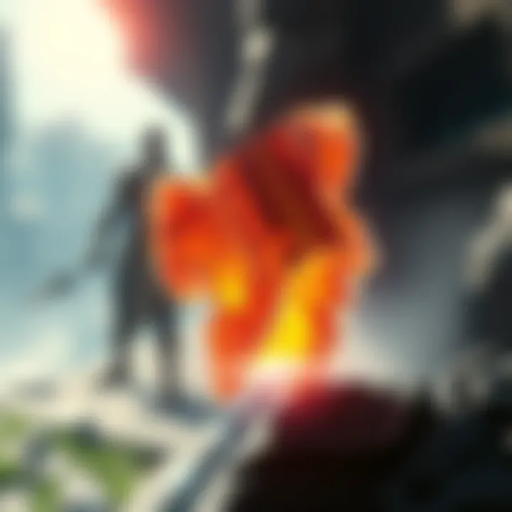 A close-up of an odiac fragment, glowing faintly, with a backdrop of a game environment showing characters and scenery. This highlights its rarity within the game.