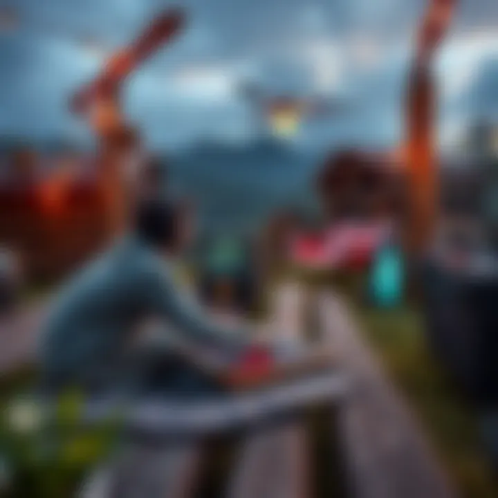 A person playing a game on a Steam Deck in a rustic outdoor setting without internet connection.