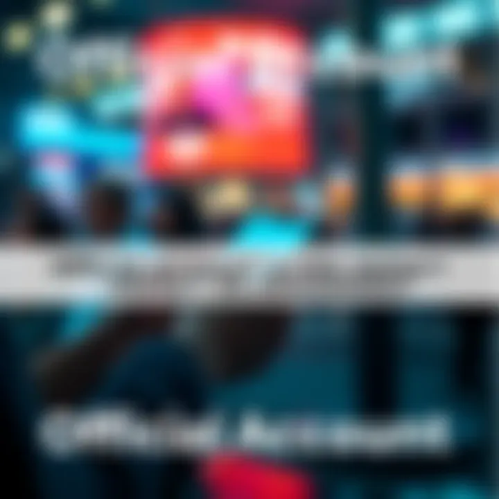 A person interacting with a smartphone displaying social media notifications from an official account, highlighting user engagement.