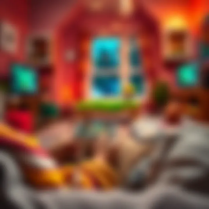 Offline Games for Fun A person playing a mobile game in a cozy indoor setting with snacks around.