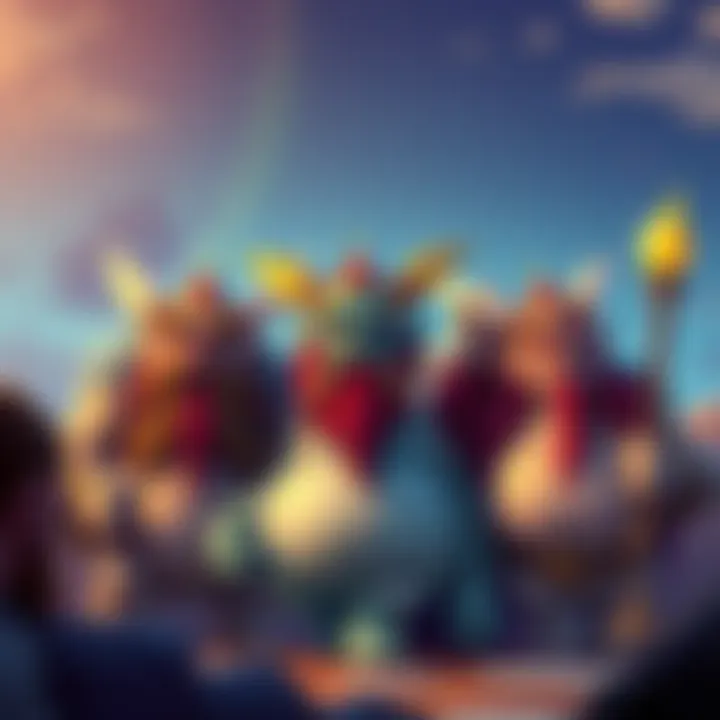 A colorful illustration of friendly ogres standing together, representing good omens and hope in a vibrant setting.