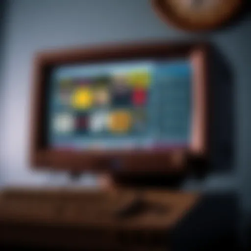A vintage computer screen displaying CD burning software with classic rock album covers on the desktop.