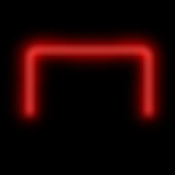 Old Red Neon Border Design A visual representation of the original red neon border design that people prefer, glowing brightly against a dark background.