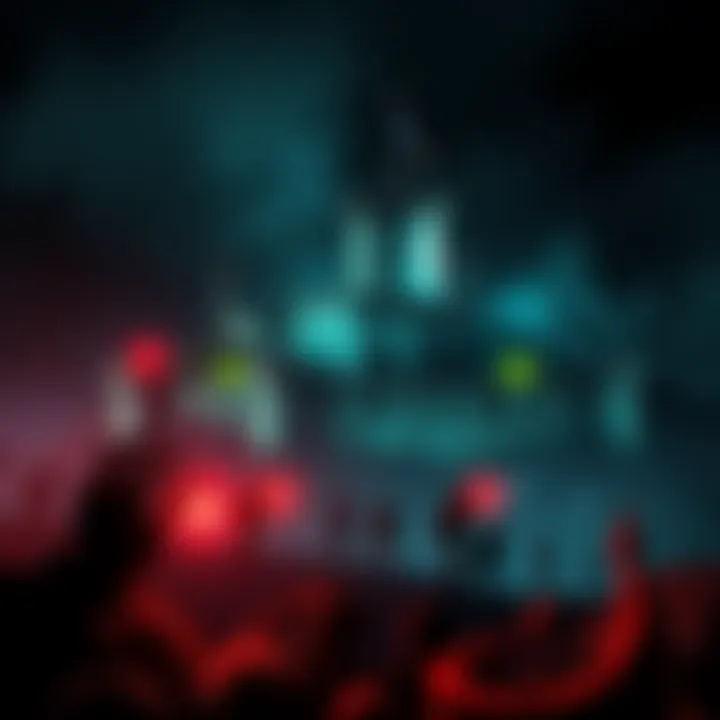 Old Alcatraz Zombies Map Concept A digital artwork showing the historic Alcatraz island transformed into a thrilling Zombies battleground, featuring zombies roaming and players armed with weapons in a dark, eerie setting.