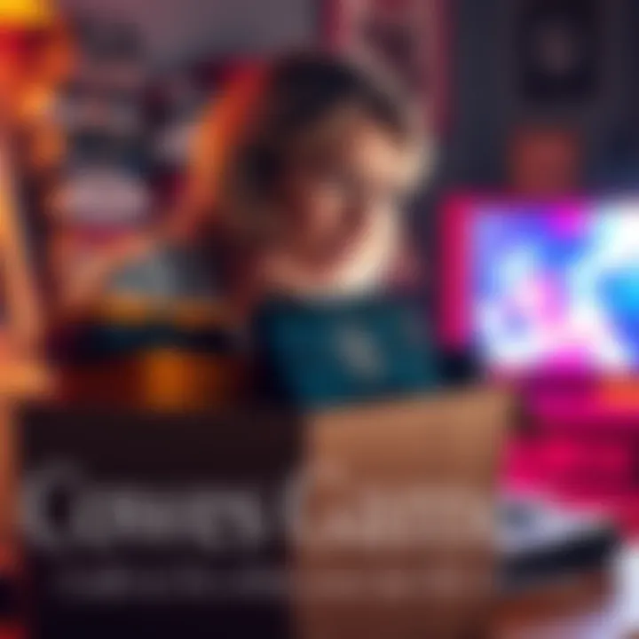 A box filled with old CD-ROM games and a mother contemplating their value