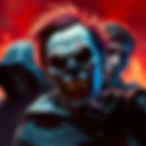 A collection of old character portraits showcasing frightening killers and serious survivors from horror games.