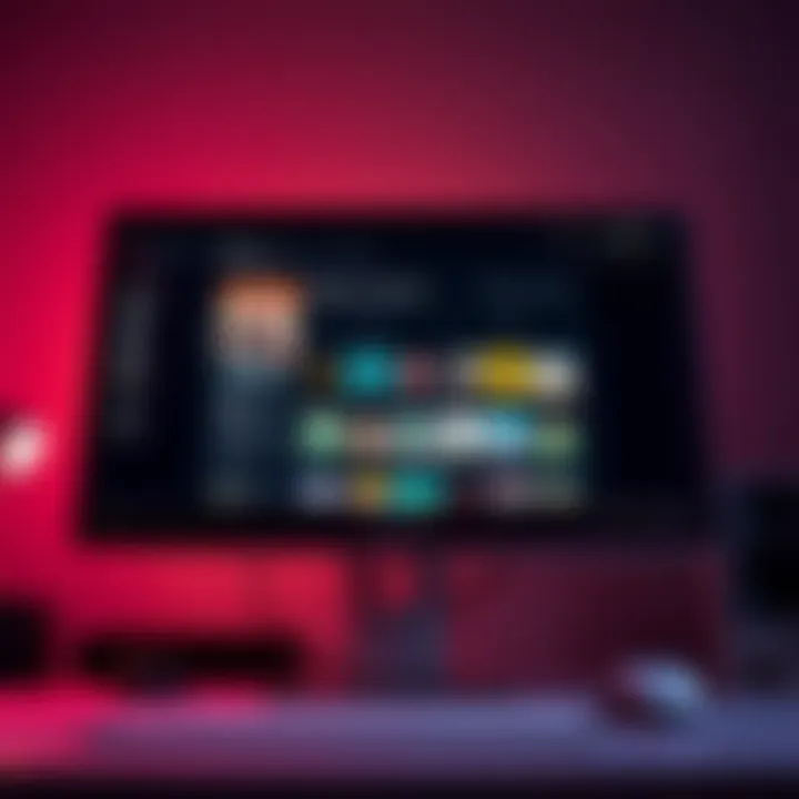 Old Game Launcher on Screen A computer screen displaying the old game launcher interface with game icons in the library.