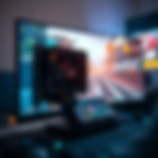 An older graphics card displaying blurry visuals and low settings while playing a new video game on a computer screen.