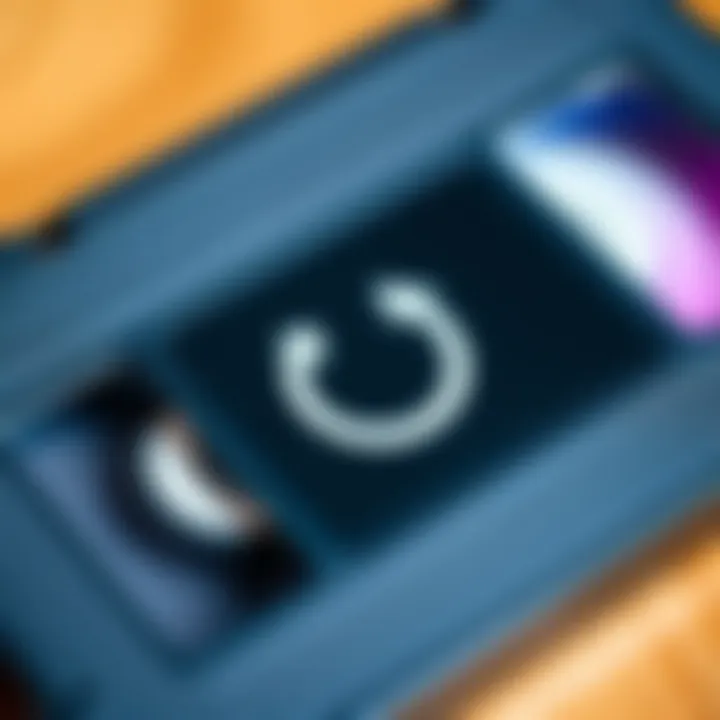 A close-up of an old VHS tape with a rewind symbol, representing nostalgia for past media habits.