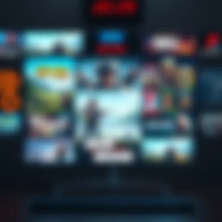 Various classic video game campaigns displayed on a screen, showcasing nostalgic titles like 'Red War'