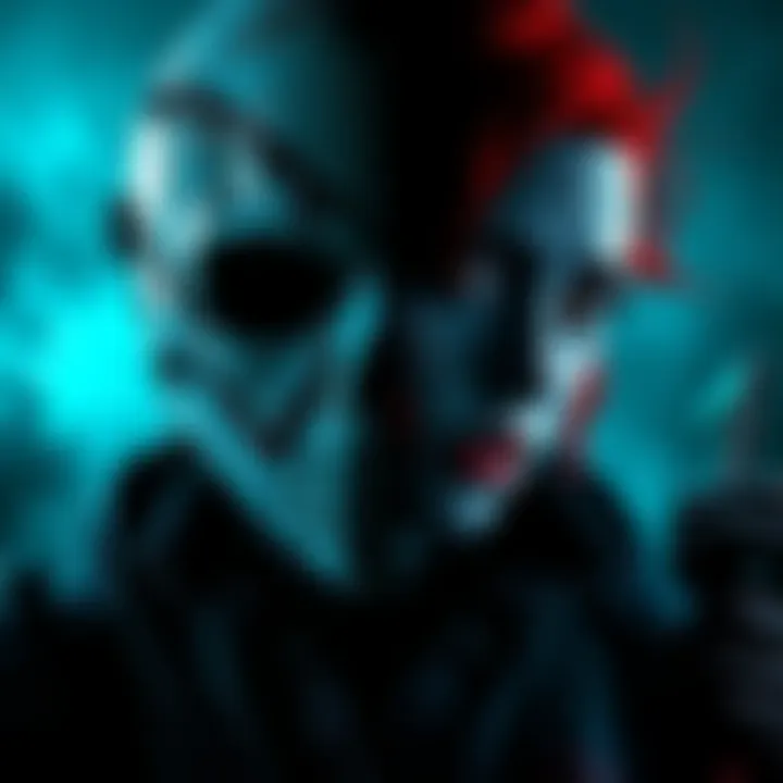 A side-by-side comparison of classic and modern slasher characters showcasing different styles and aesthetics in horror