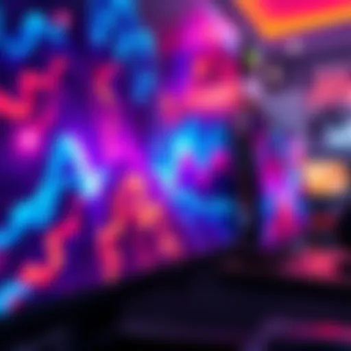 Close-up of a vibrant OLED gaming monitor showcasing colorful graphics during gameplay