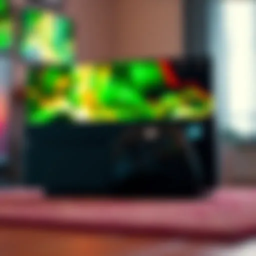 The new OLED Xbox Ally X20 console displayed with bright graphics on screen.
