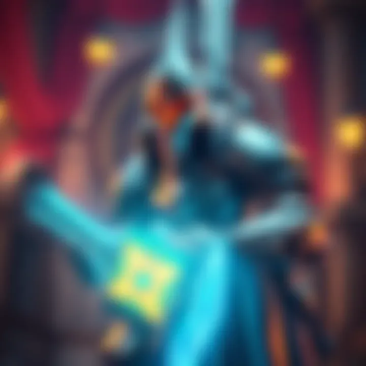 Omni Knight character in a gaming environment showing his nerf adjustment with a reduction in power displayed visually