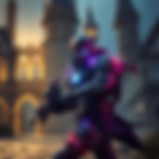 Omni Man showcasing a str/rad build while engaged in gameplay in Mournstead, with dramatic effects in the background.