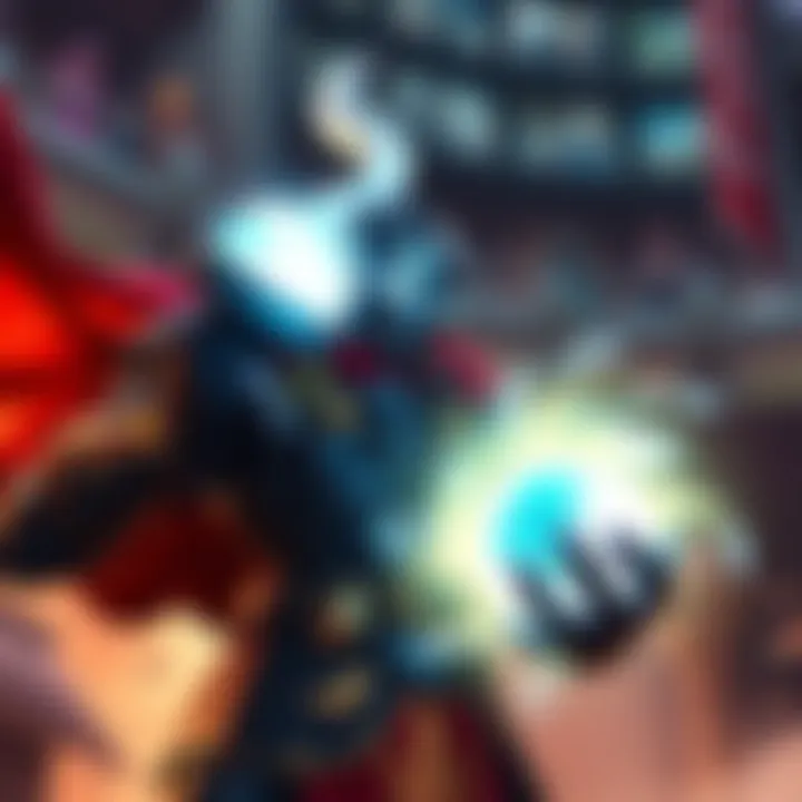 Omniknight character holding a light ball, looking humorous after losing a lane in a gaming match