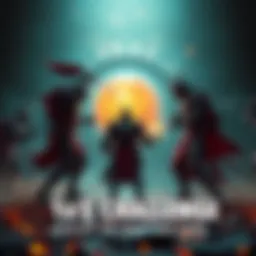 A single player in armor confronts five challengers in a fierce match, with a glowing core in the background