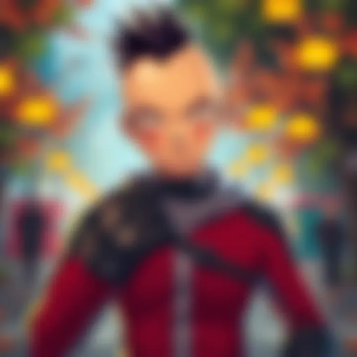 One Punch Man character appears in colorful Fall Guys environment