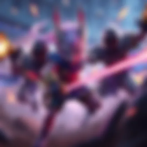 An Oni character battles against multiple opponents in a video game, showcasing intense 2v8 action